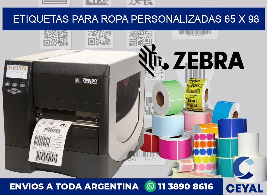 etiquetas para ropa personalizadas 65 x 98
