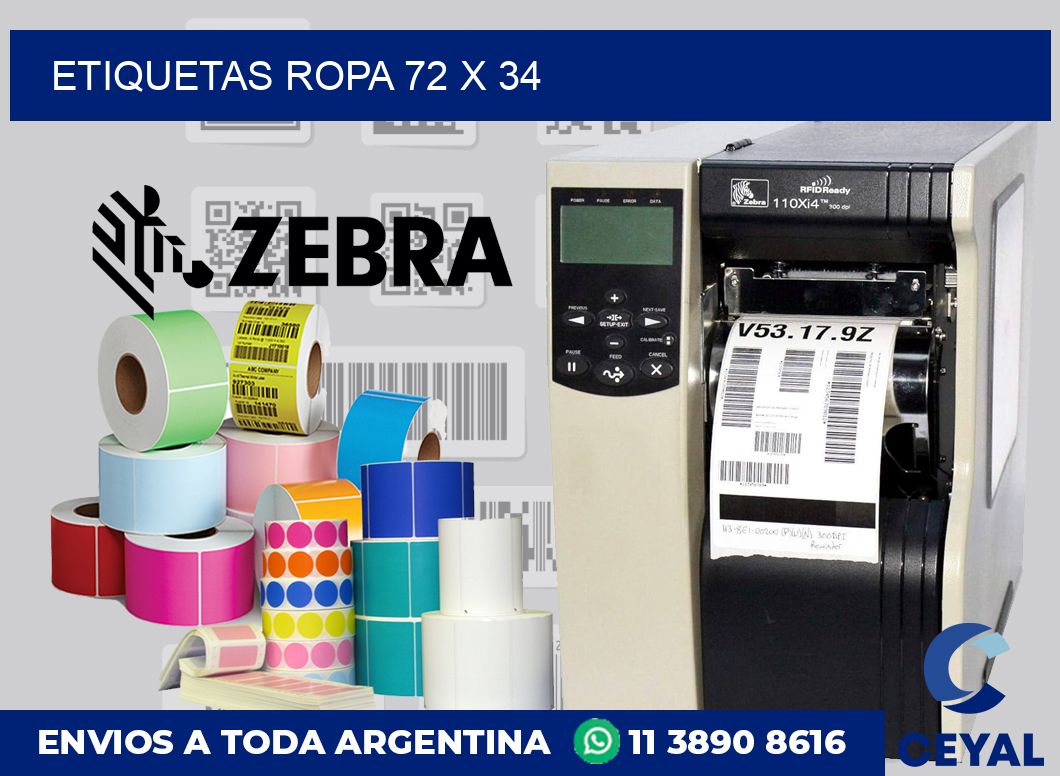 etiquetas ropa 72 x 34