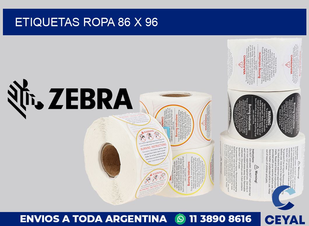 etiquetas ropa 86 x 96