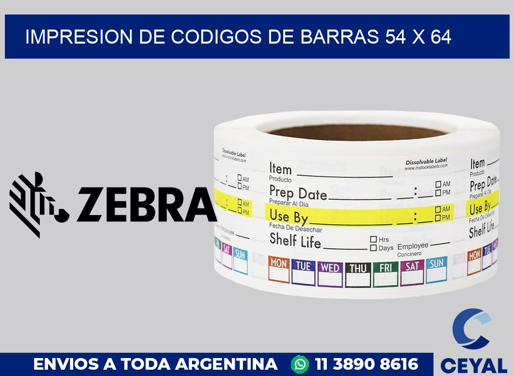 impresion de codigos de barras 54 x 64
