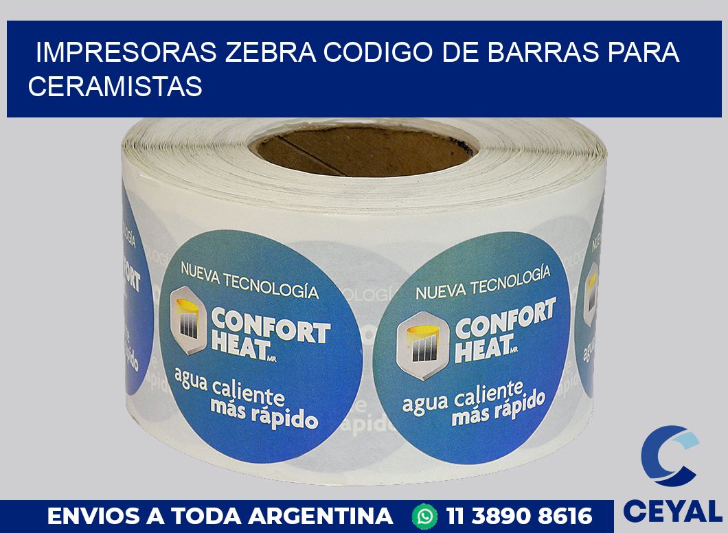 impresoras zebra codigo de barras para Ceramistas