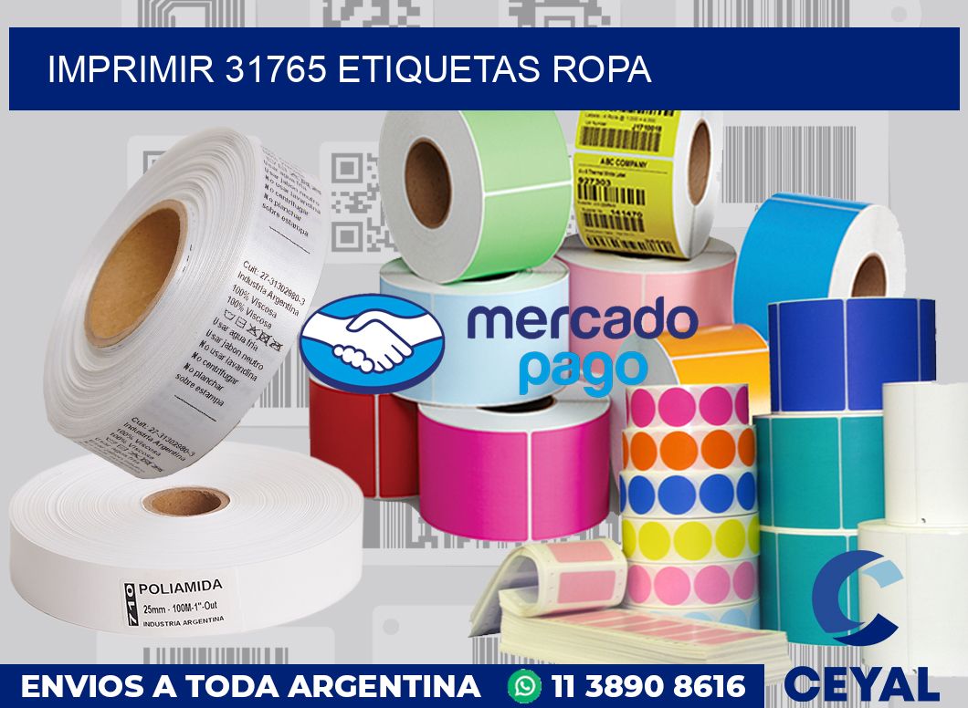 imprimir 31765 etiquetas ropa