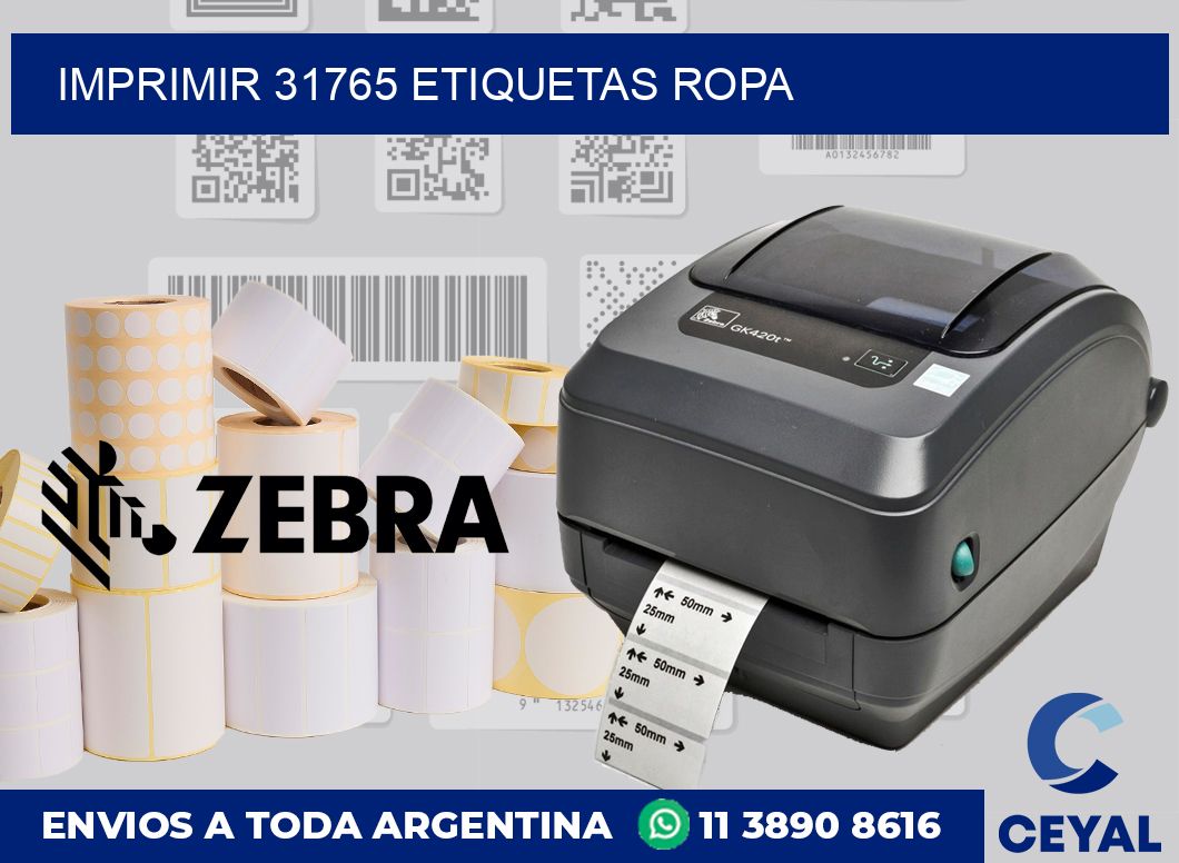 imprimir 31765 etiquetas ropa