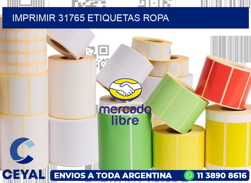 imprimir 31765 etiquetas ropa