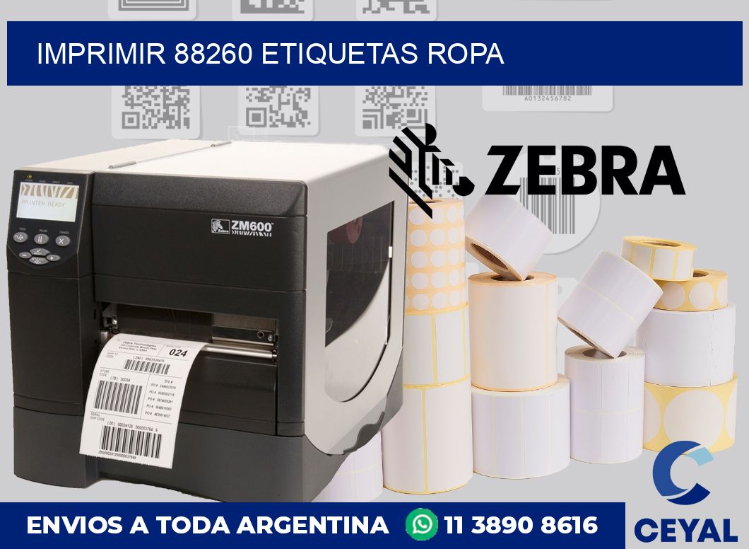 imprimir 88260 etiquetas ropa
