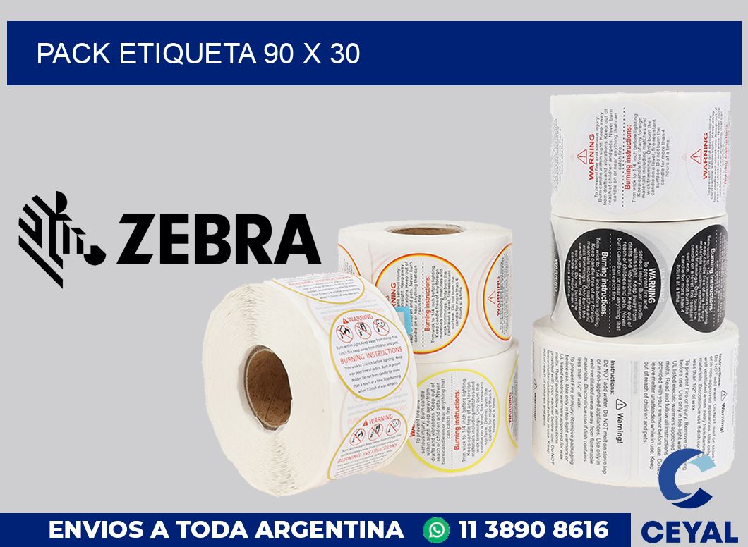 pack etiqueta 90 x 30