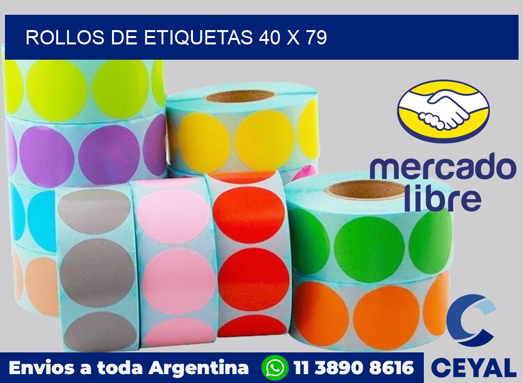 rollos de etiquetas 40 x 79