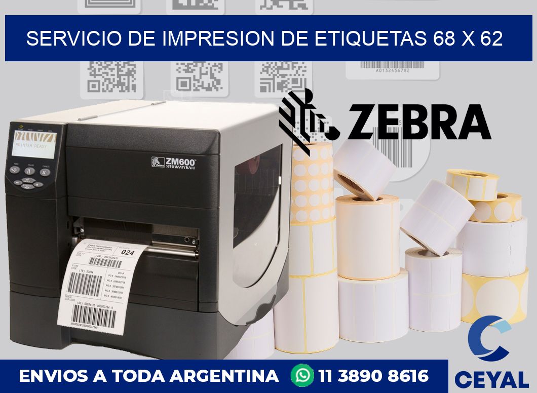 servicio de impresion de etiquetas 68 x 62