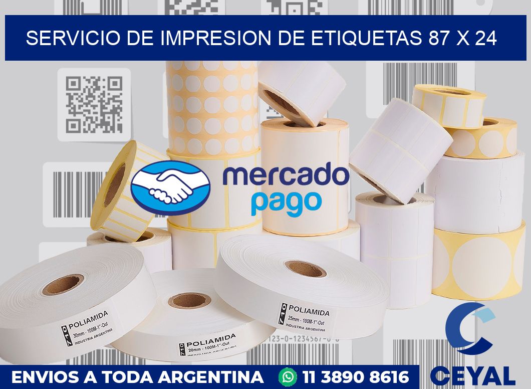 servicio de impresion de etiquetas 87 x 24