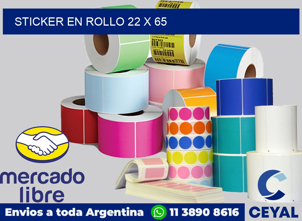 sticker en rollo 22 x 65