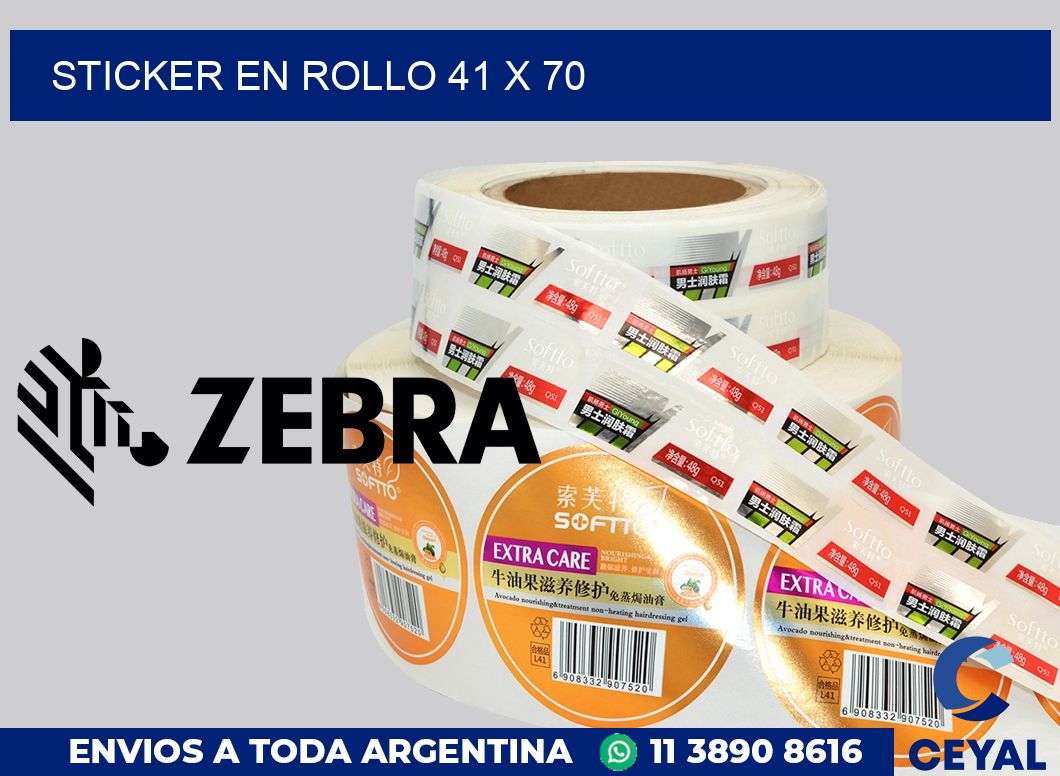 sticker en rollo 41 x 70