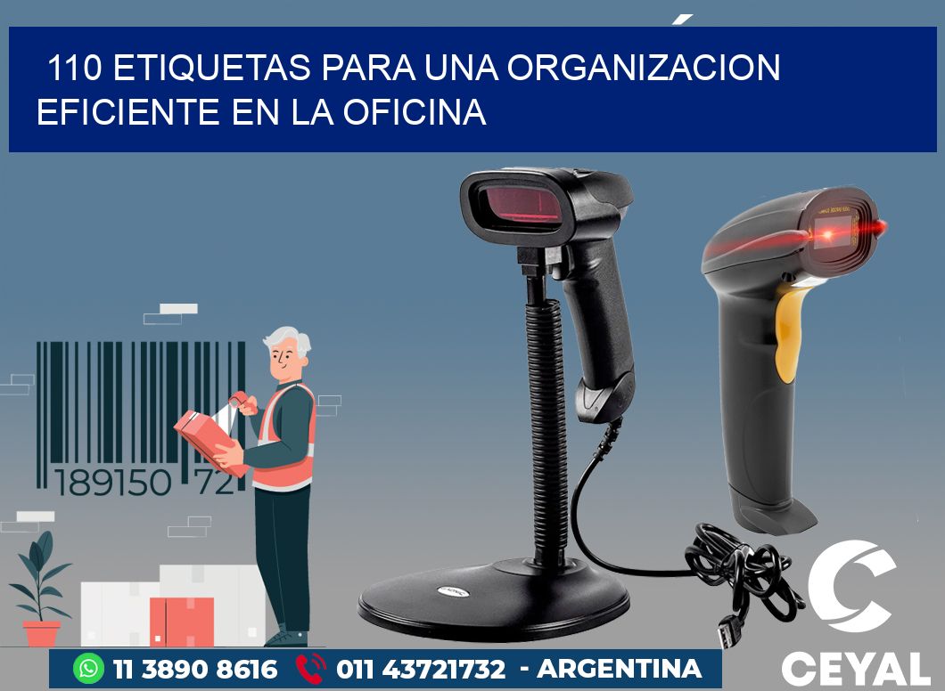 110 ETIQUETAS PARA UNA ORGANIZACION EFICIENTE EN LA OFICINA