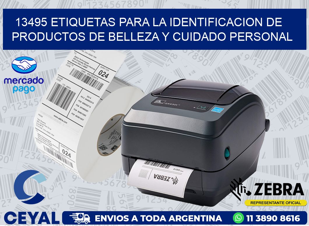 13495 ETIQUETAS PARA LA IDENTIFICACION DE PRODUCTOS DE BELLEZA Y CUIDADO PERSONAL