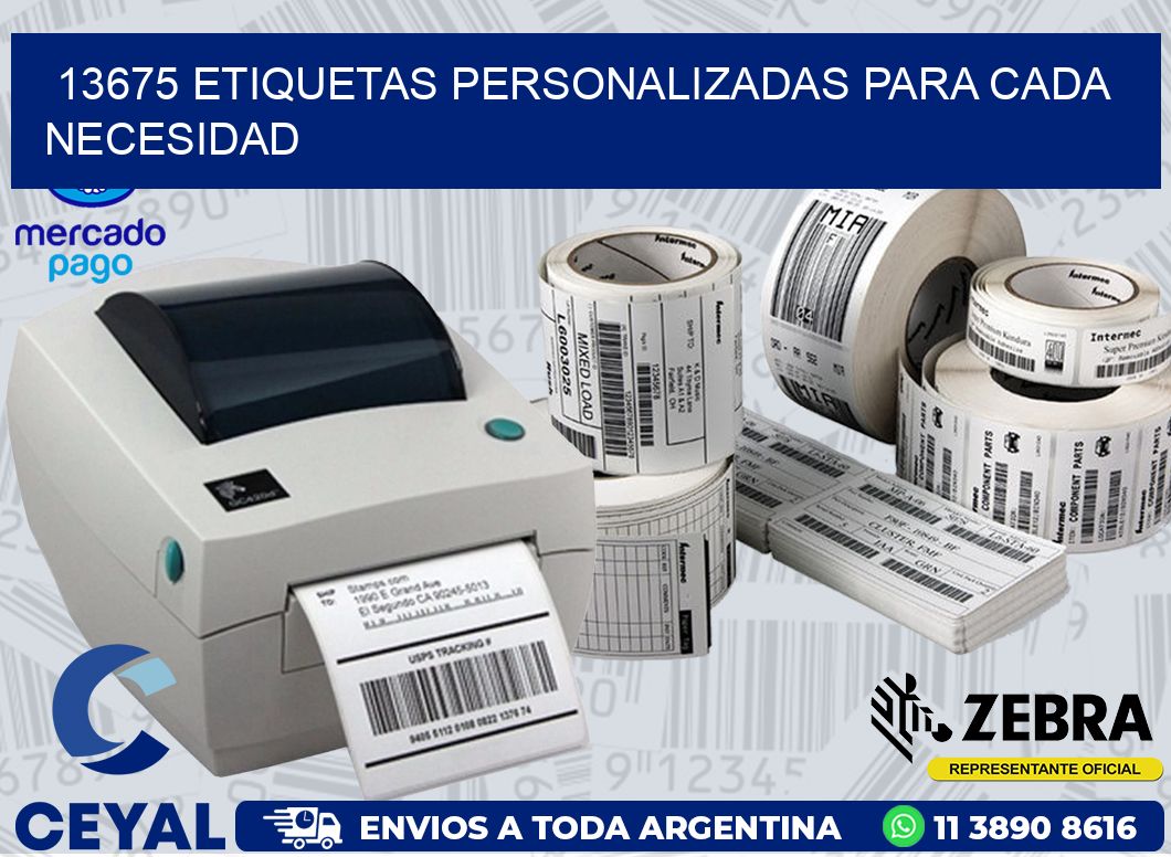 13675 ETIQUETAS PERSONALIZADAS PARA CADA NECESIDAD