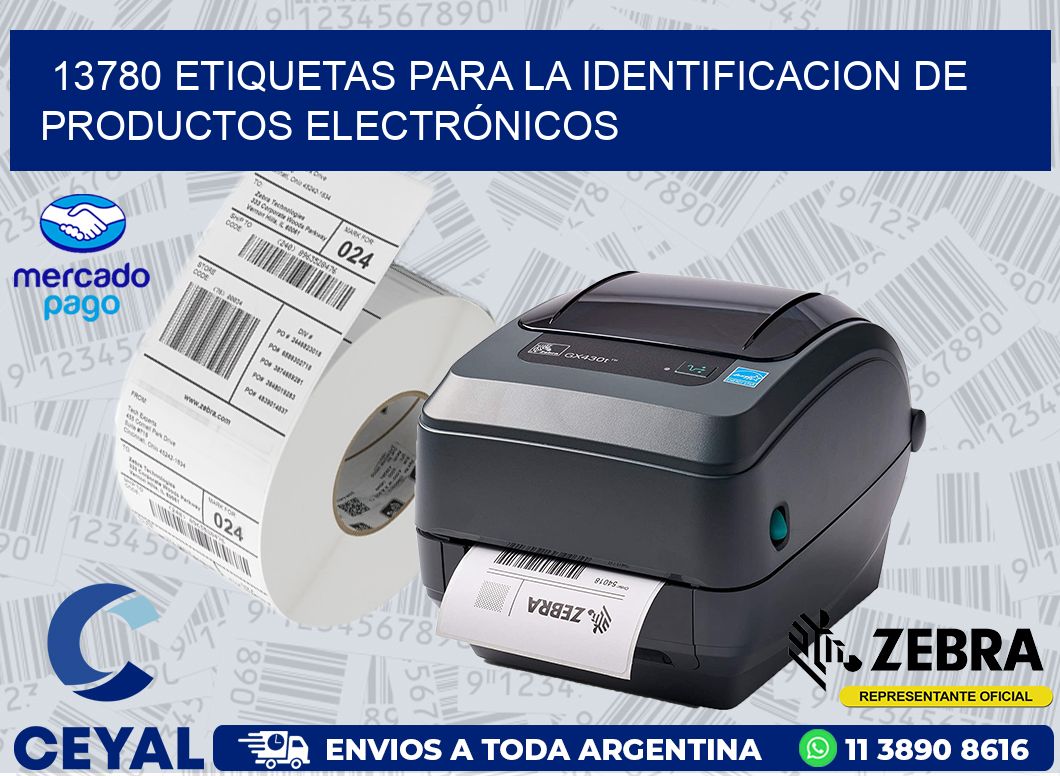 13780 ETIQUETAS PARA LA IDENTIFICACION DE PRODUCTOS ELECTRÓNICOS