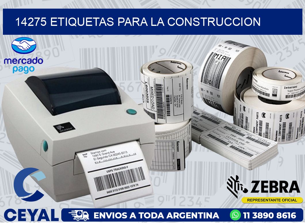 14275 ETIQUETAS PARA LA CONSTRUCCION