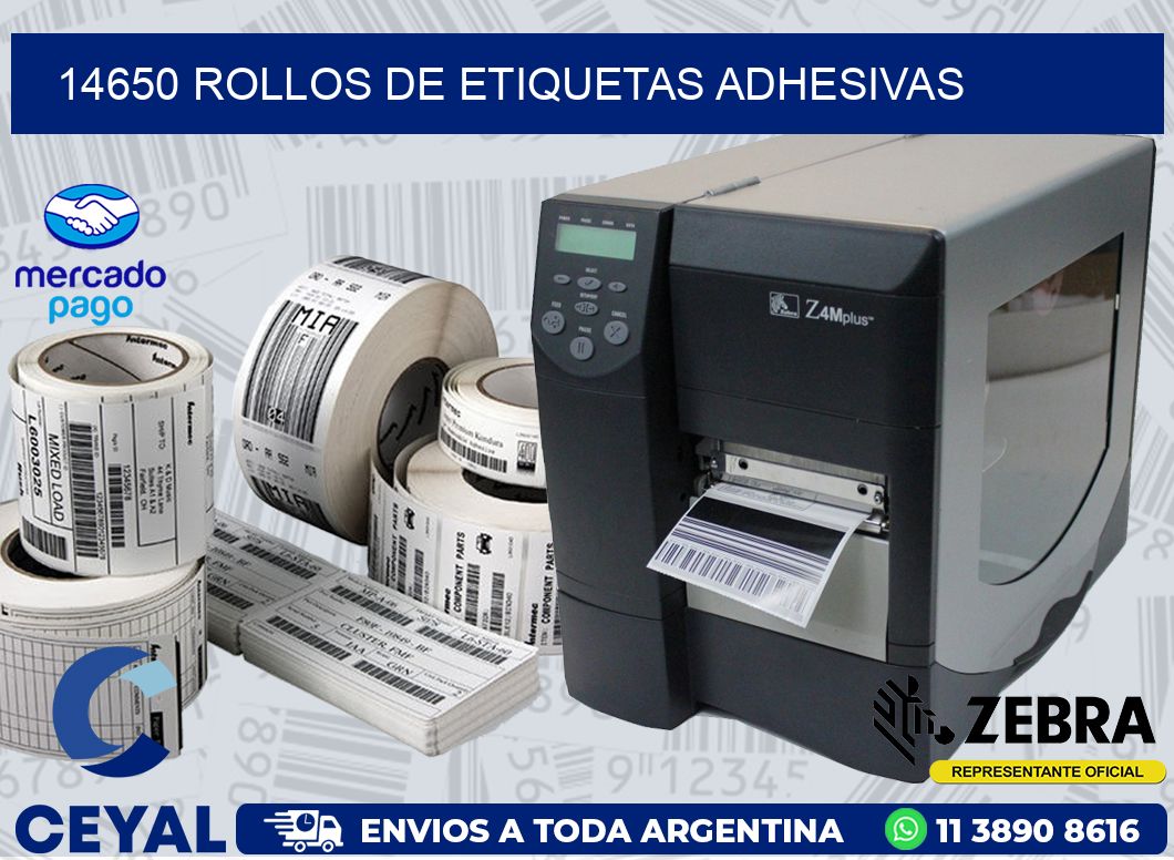 14650 ROLLOS DE ETIQUETAS ADHESIVAS