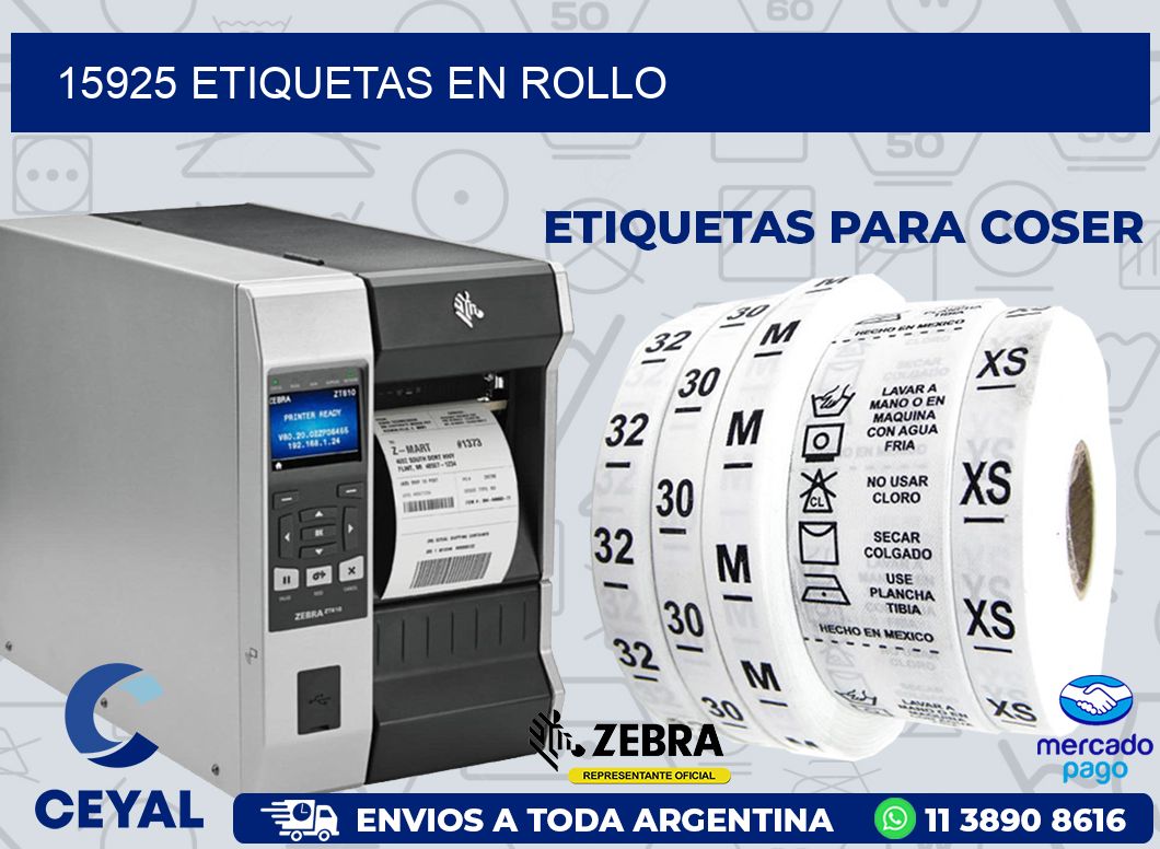 15925 ETIQUETAS EN ROLLO