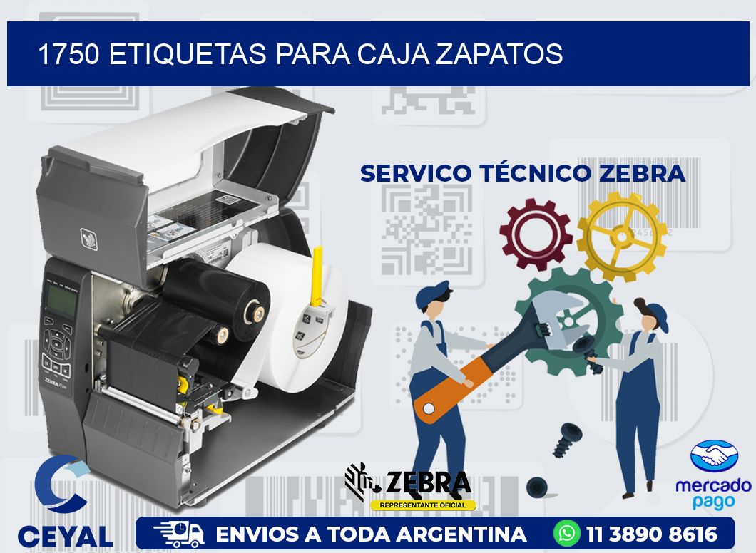 1750 ETIQUETAS PARA CAJA ZAPATOS