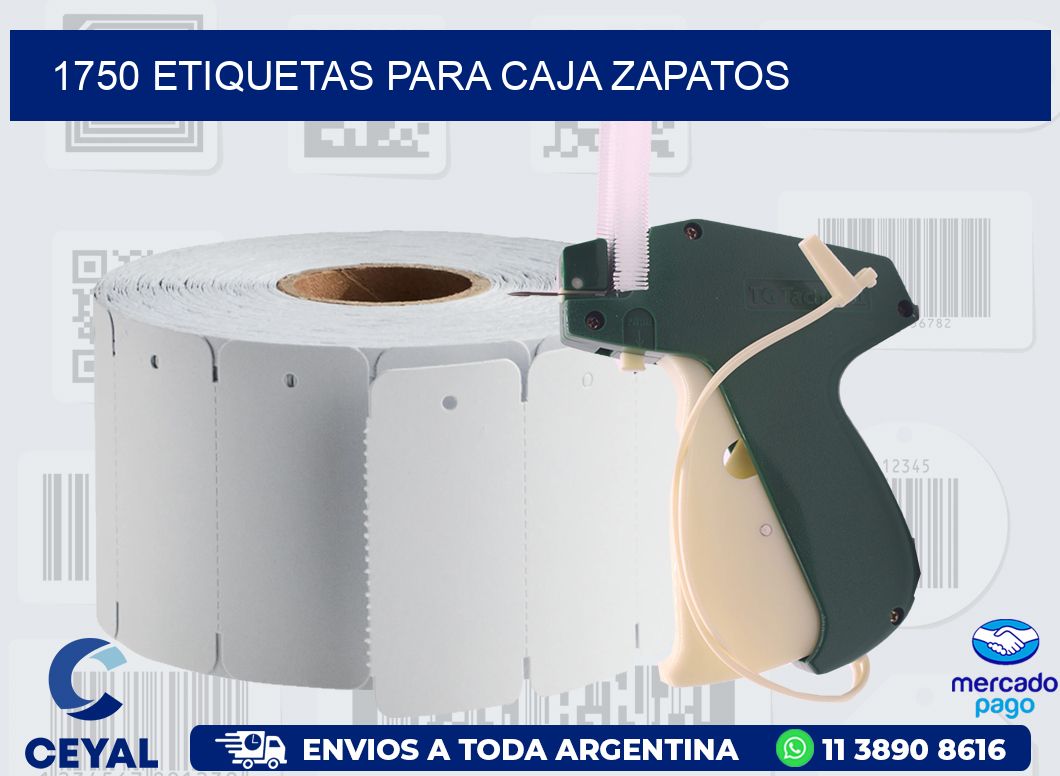 1750 ETIQUETAS PARA CAJA ZAPATOS