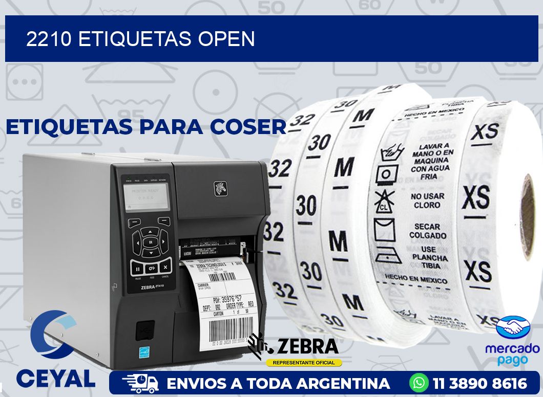 2210 ETIQUETAS OPEN