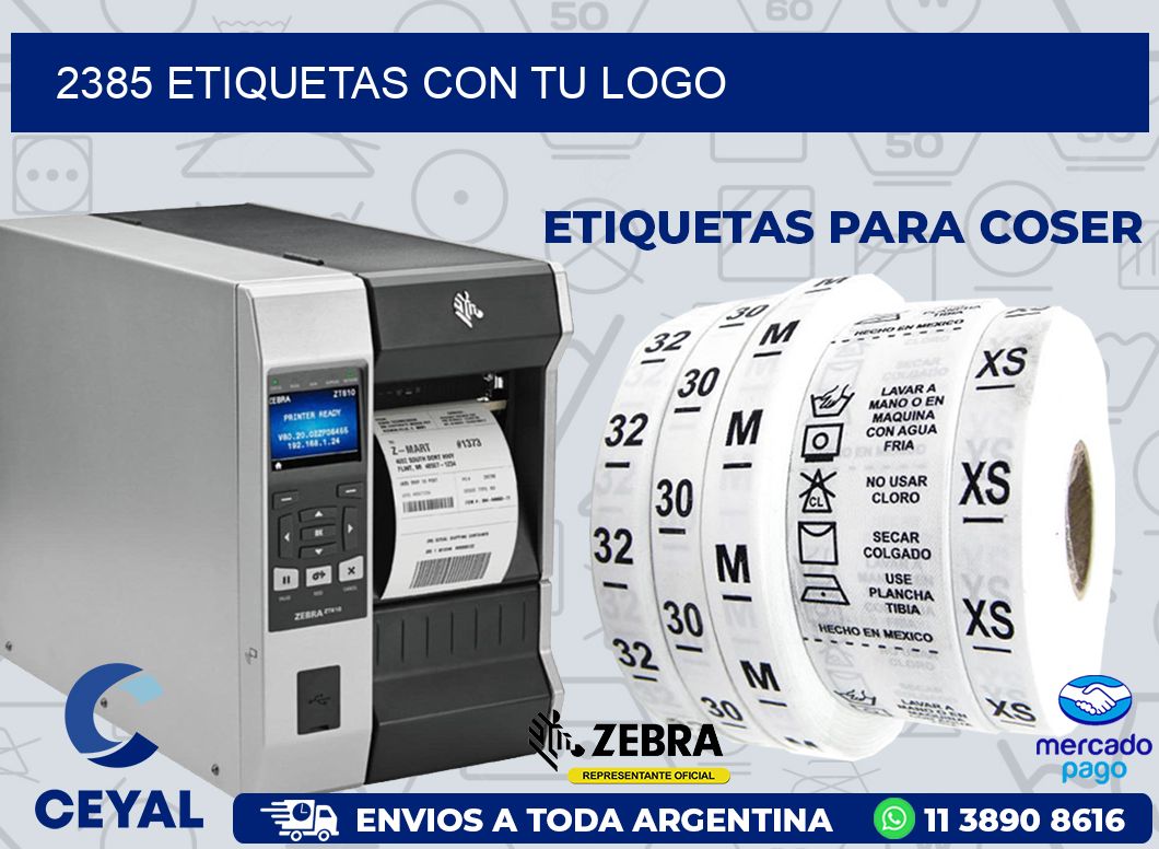 2385 ETIQUETAS CON TU LOGO