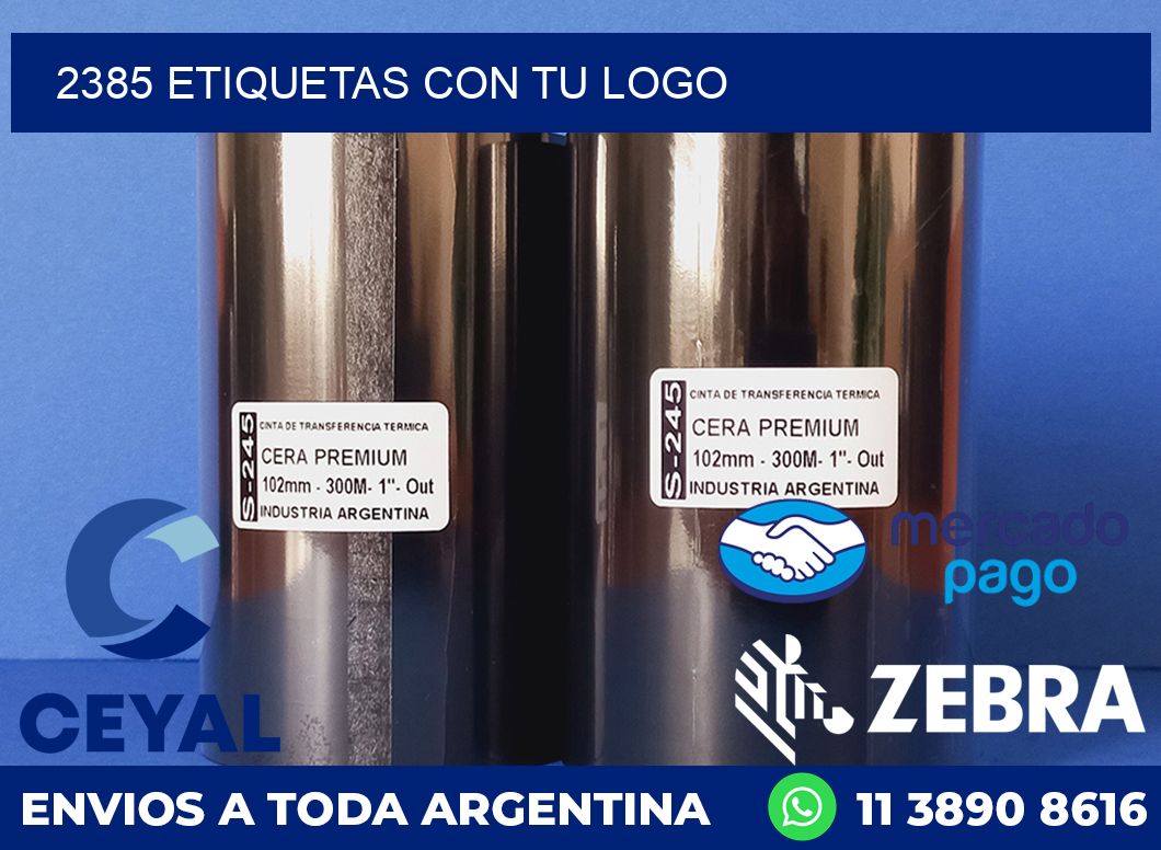 2385 ETIQUETAS CON TU LOGO