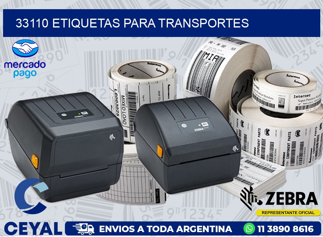 33110 ETIQUETAS PARA TRANSPORTES