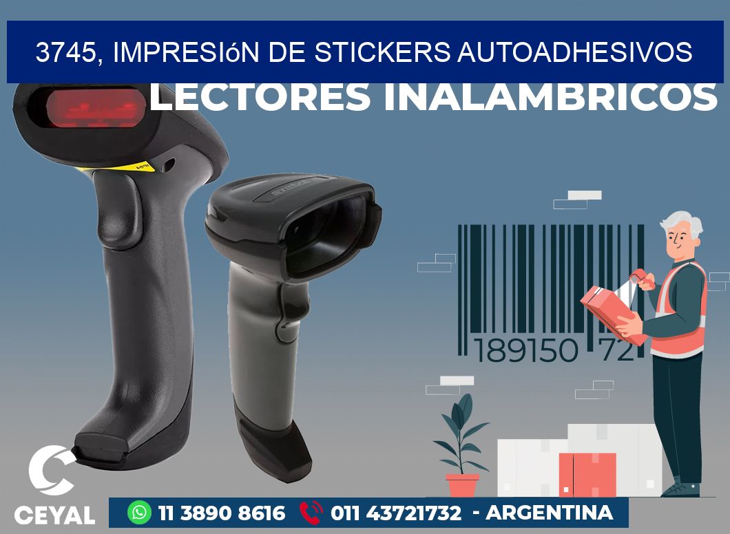 3745, impresión de stickers autoadhesivos
