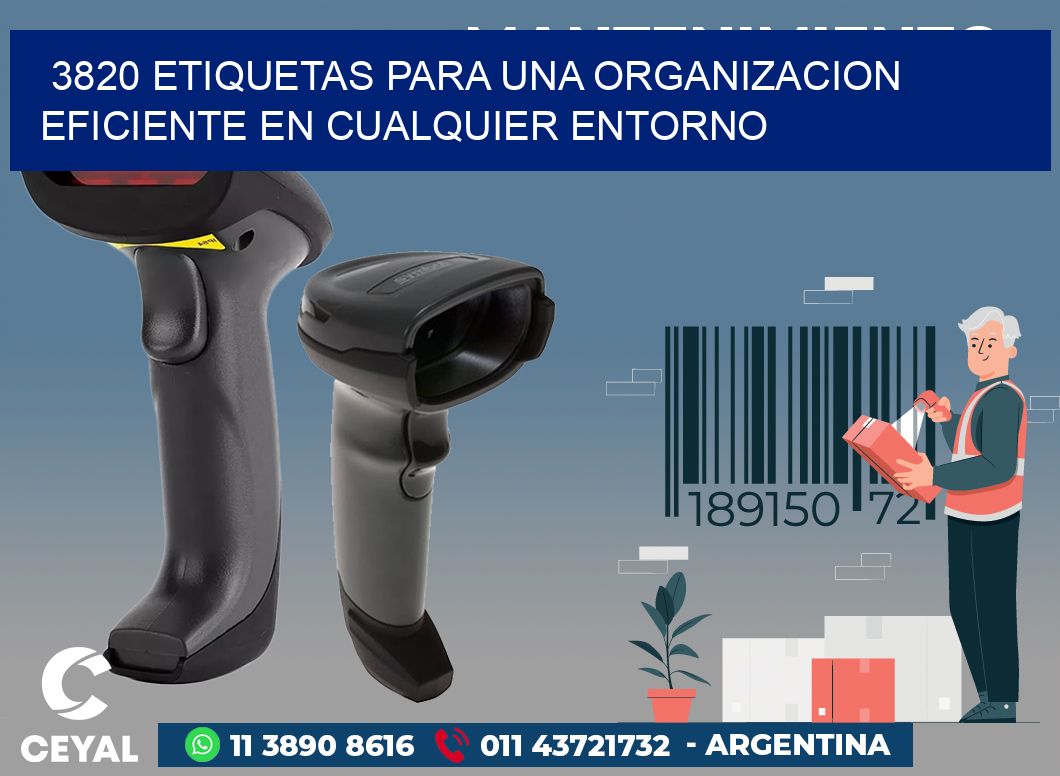 3820 ETIQUETAS PARA UNA ORGANIZACION EFICIENTE EN CUALQUIER ENTORNO