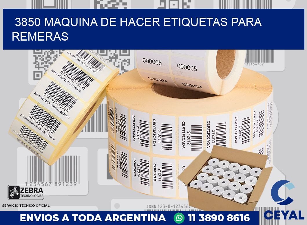 3850 MAQUINA DE HACER ETIQUETAS PARA REMERAS