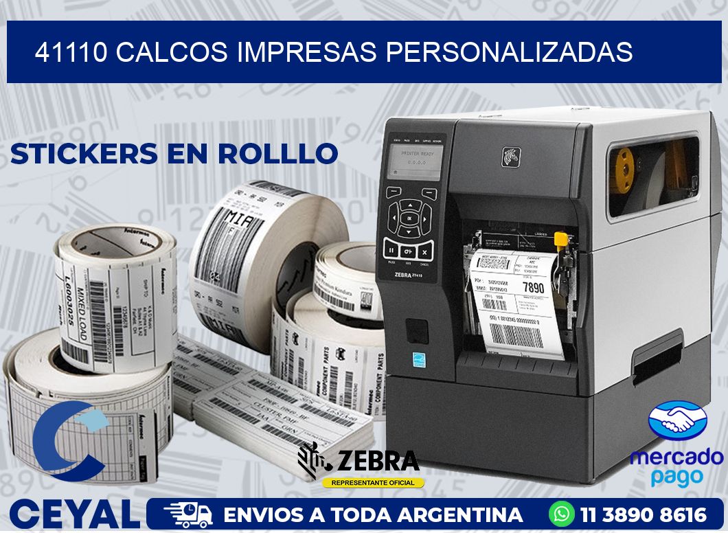 41110 CALCOS IMPRESAS PERSONALIZADAS