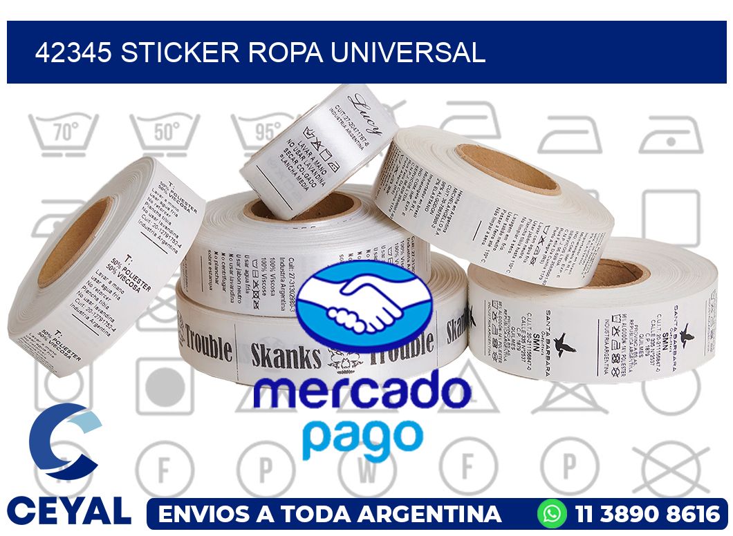 42345 STICKER ROPA UNIVERSAL