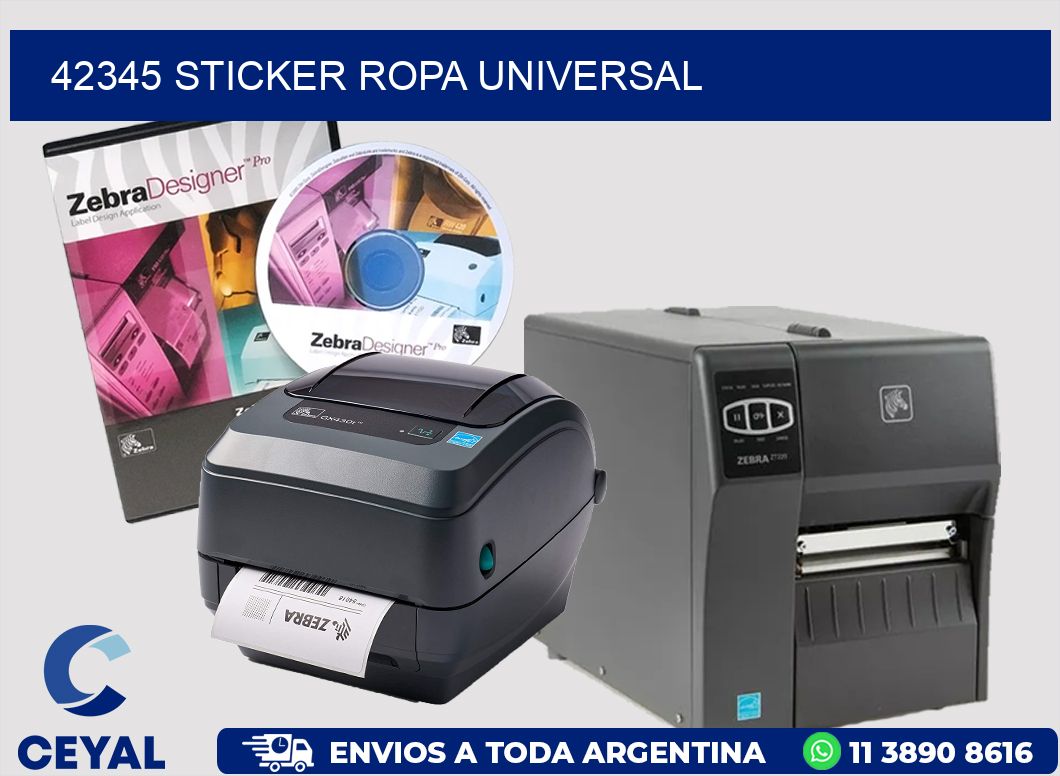 42345 STICKER ROPA UNIVERSAL