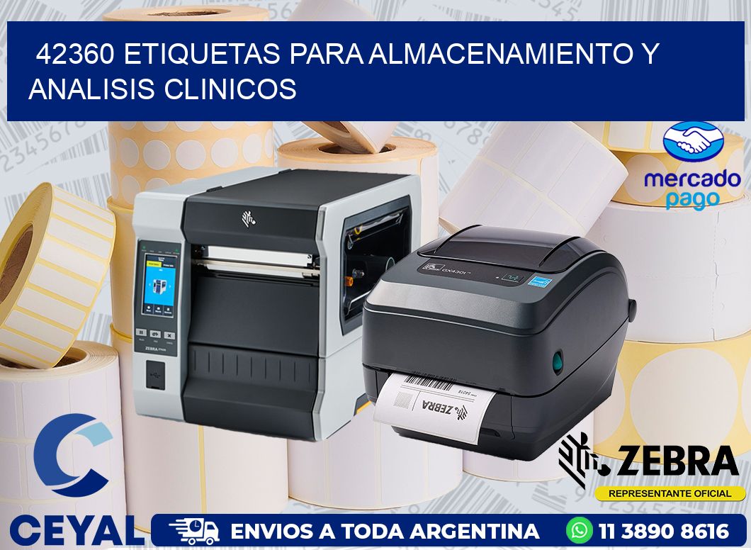 42360 ETIQUETAS PARA ALMACENAMIENTO Y ANALISIS CLINICOS