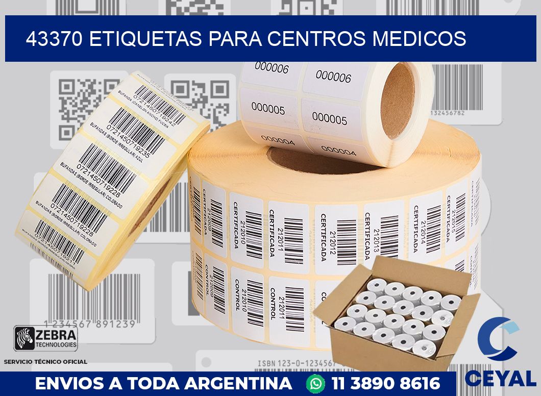 43370 ETIQUETAS PARA CENTROS MEDICOS