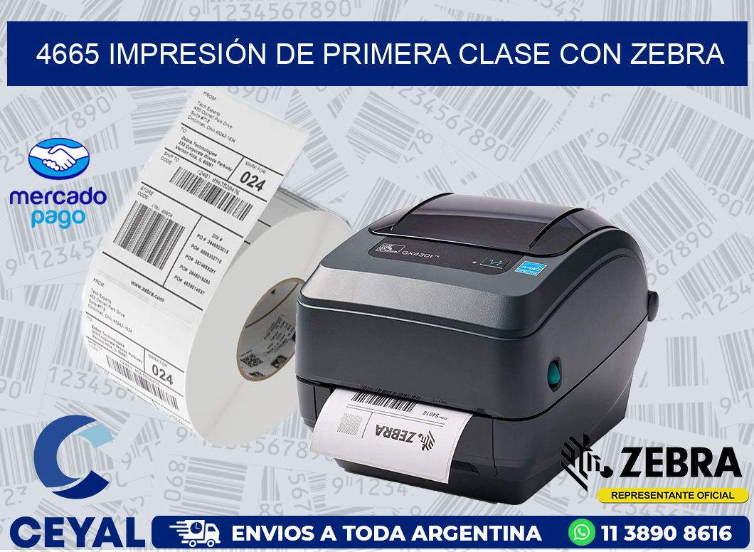 4665 IMPRESIÓN DE PRIMERA CLASE CON ZEBRA