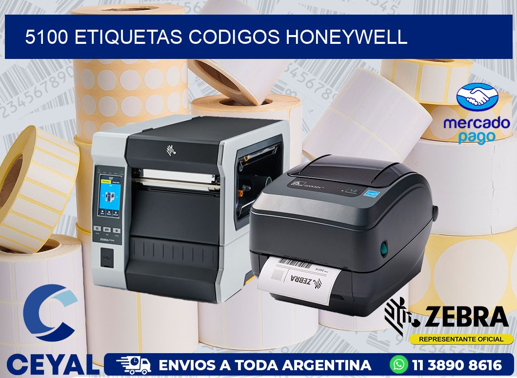 5100 ETIQUETAS CODIGOS HONEYWELL