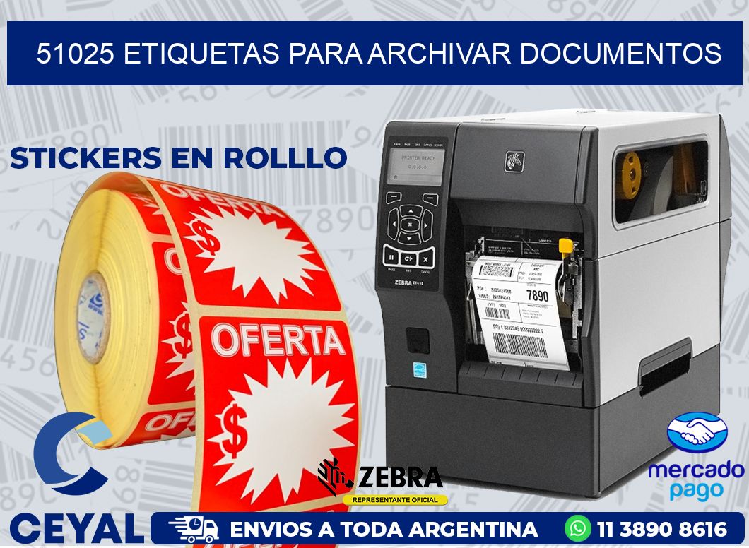 51025 ETIQUETAS PARA ARCHIVAR DOCUMENTOS