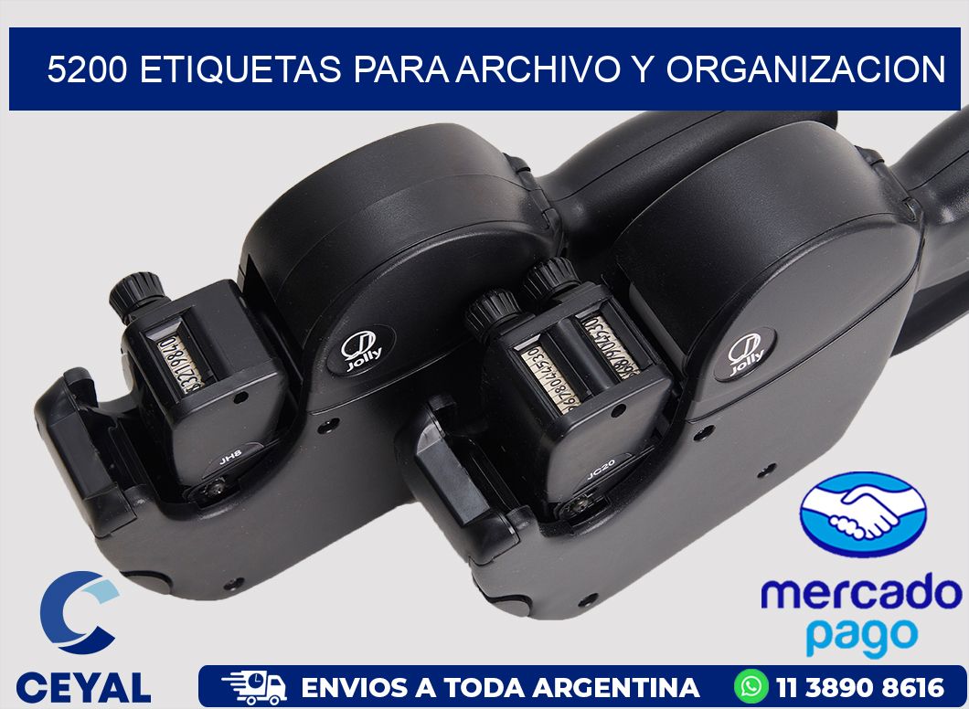 5200 ETIQUETAS PARA ARCHIVO Y ORGANIZACION