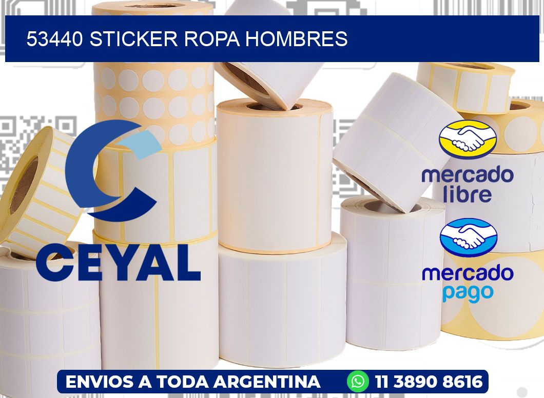 53440 STICKER ROPA HOMBRES