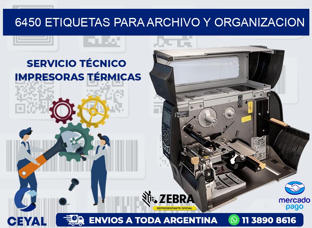 6450 ETIQUETAS PARA ARCHIVO Y ORGANIZACION