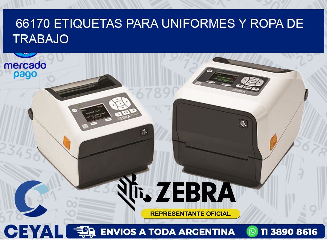 66170 ETIQUETAS PARA UNIFORMES Y ROPA DE TRABAJO