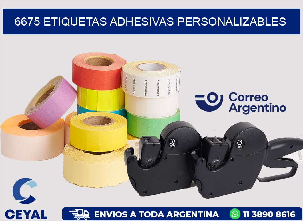 6675 ETIQUETAS ADHESIVAS PERSONALIZABLES