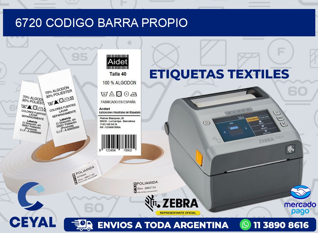 6720 CODIGO BARRA PROPIO