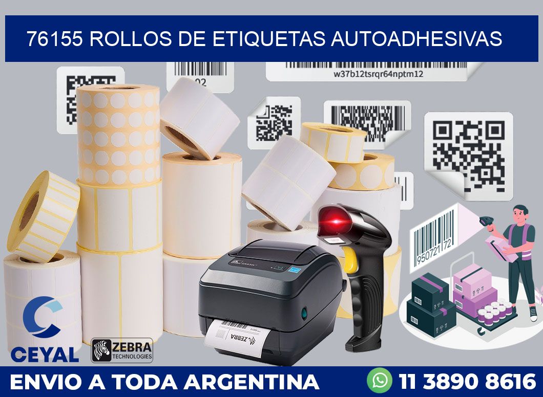 76155 ROLLOS DE ETIQUETAS AUTOADHESIVAS