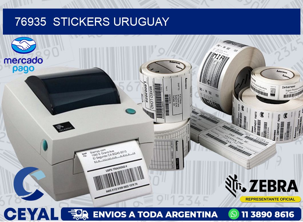 76935  STICKERS URUGUAY