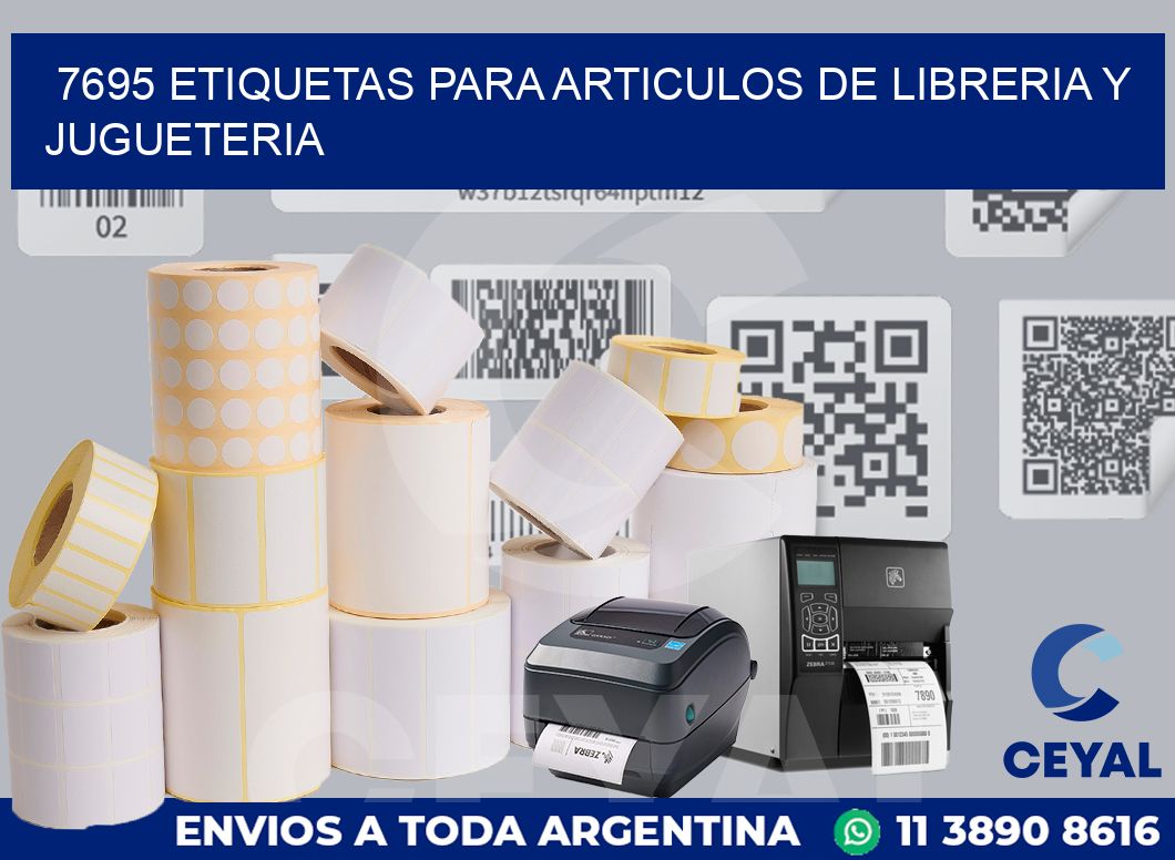 7695 ETIQUETAS PARA ARTICULOS DE LIBRERIA Y JUGUETERIA