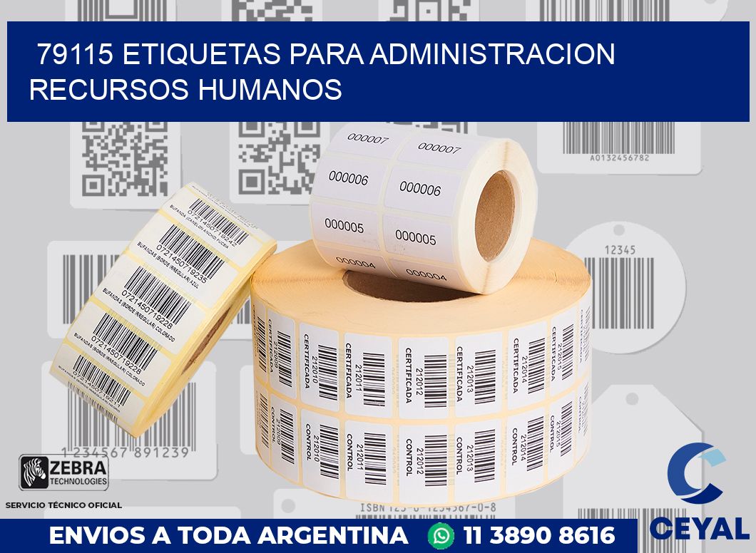 79115 ETIQUETAS PARA ADMINISTRACION RECURSOS HUMANOS