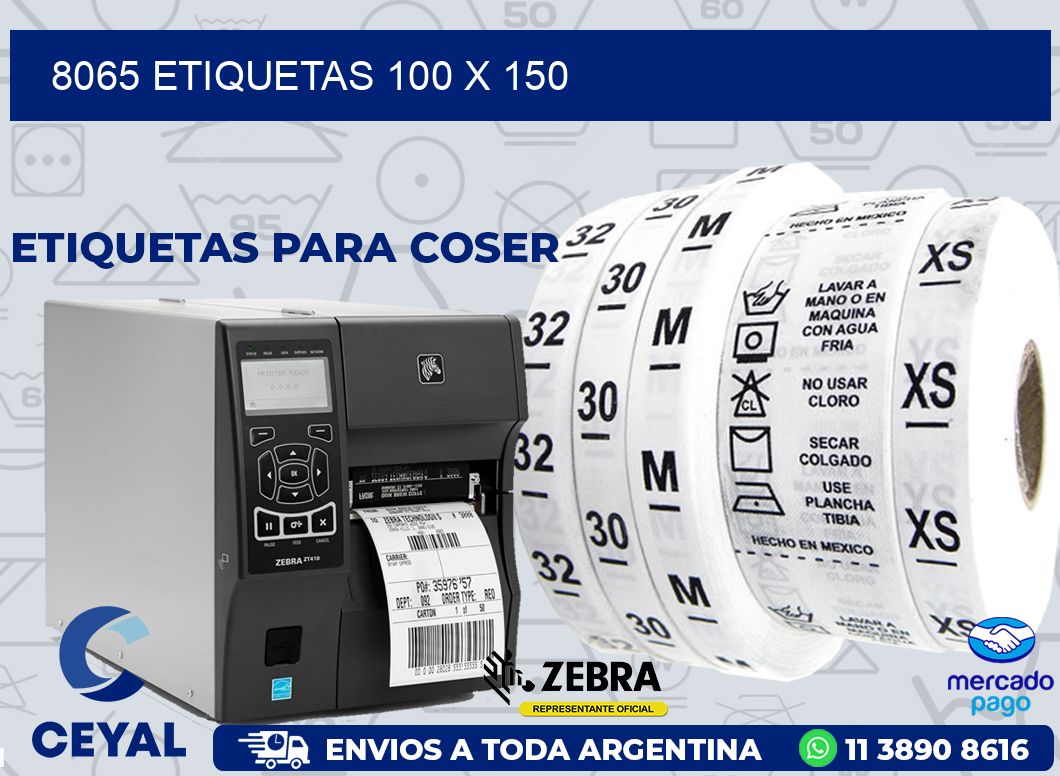 8065 ETIQUETAS 100 X 150